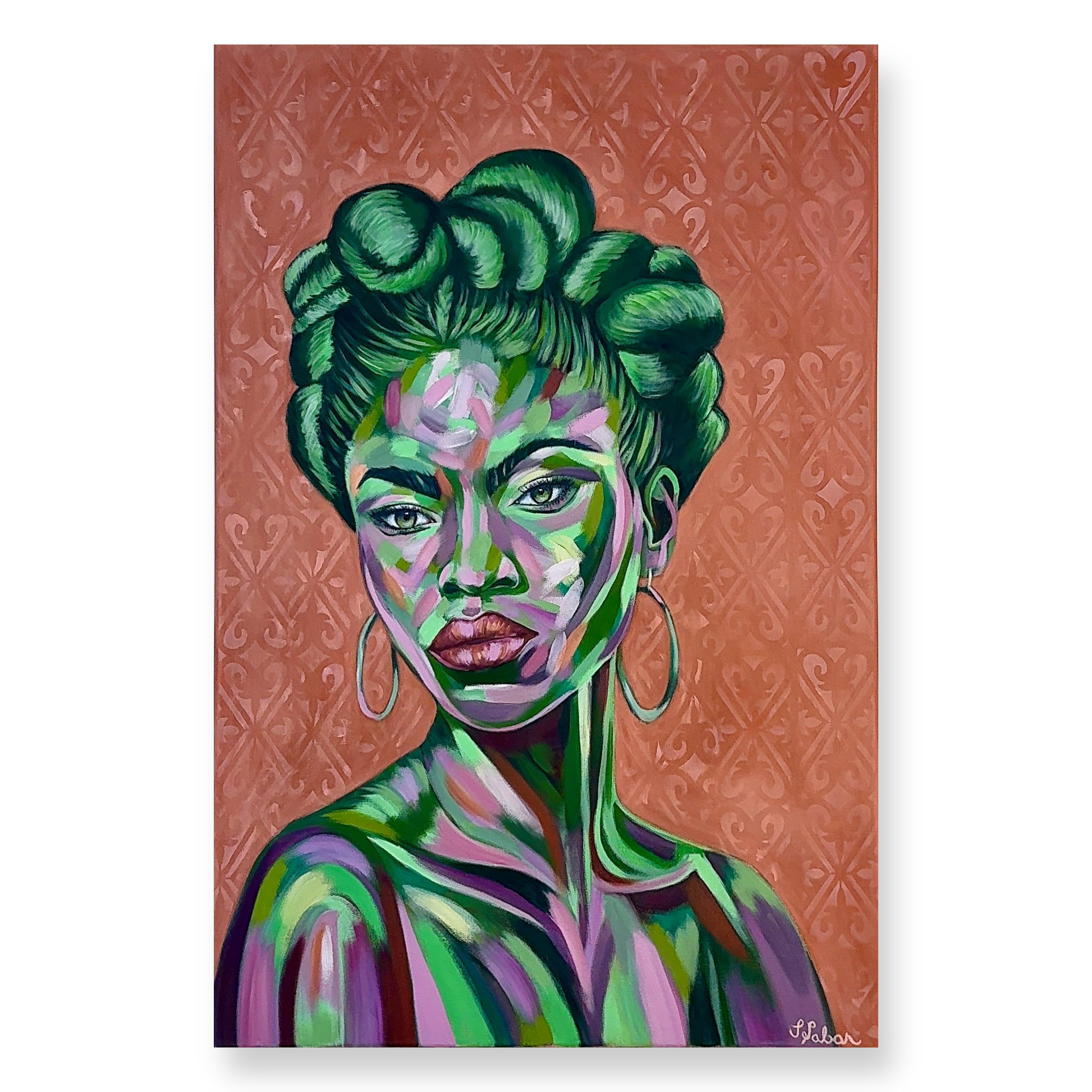 Spirit in Green and Rose